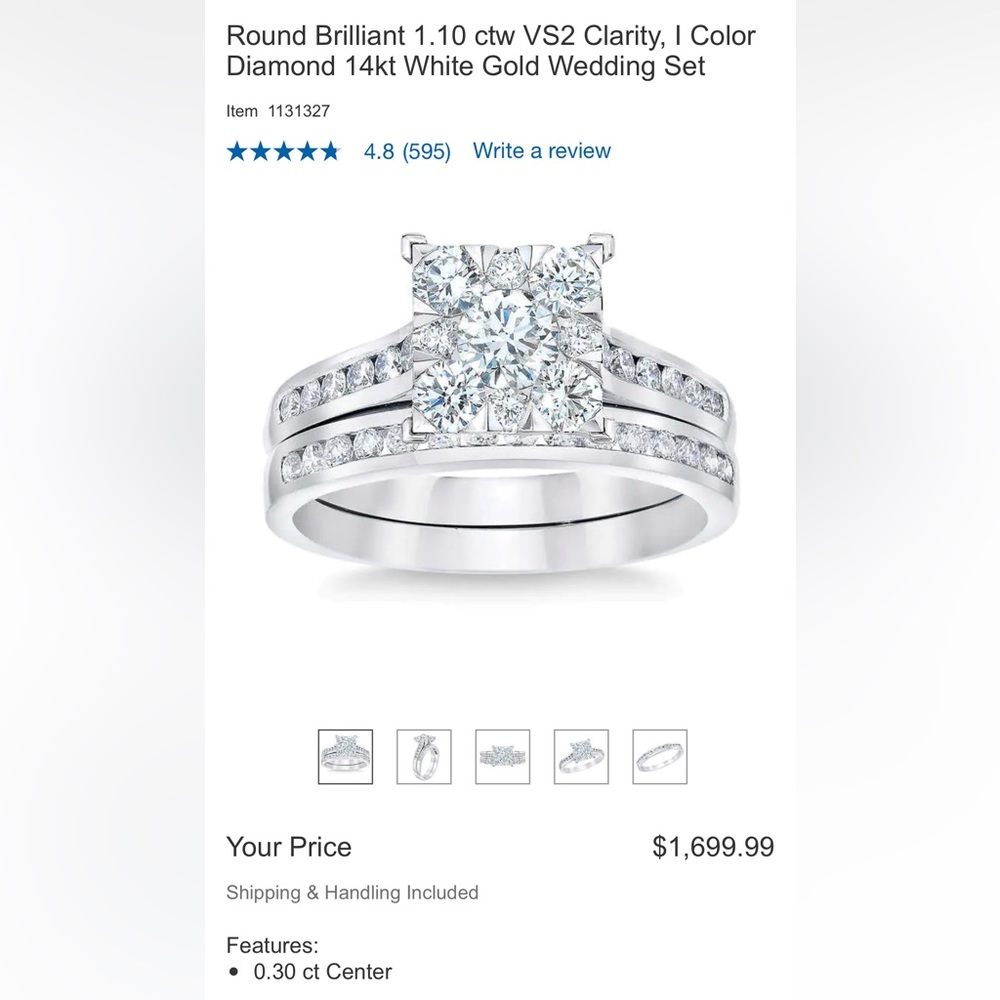 Engagement set. Worn for a year.